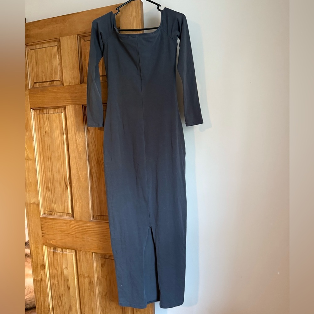 SKIMS New Vintage Long Sleeve Dress - Ash - Picture 3 of 4